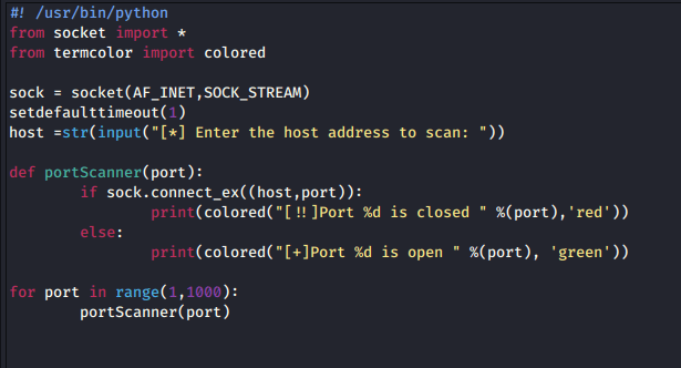 Code your own Port Scanner using Python